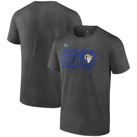 Men's Fanatics Branded Charcoal Los Angeles Rams Super Bowl LVI Champions Big & Tall Fumble T-Shirt