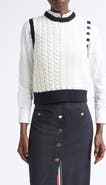 Thom Browne Aran Cable Merino Wool Shell Top