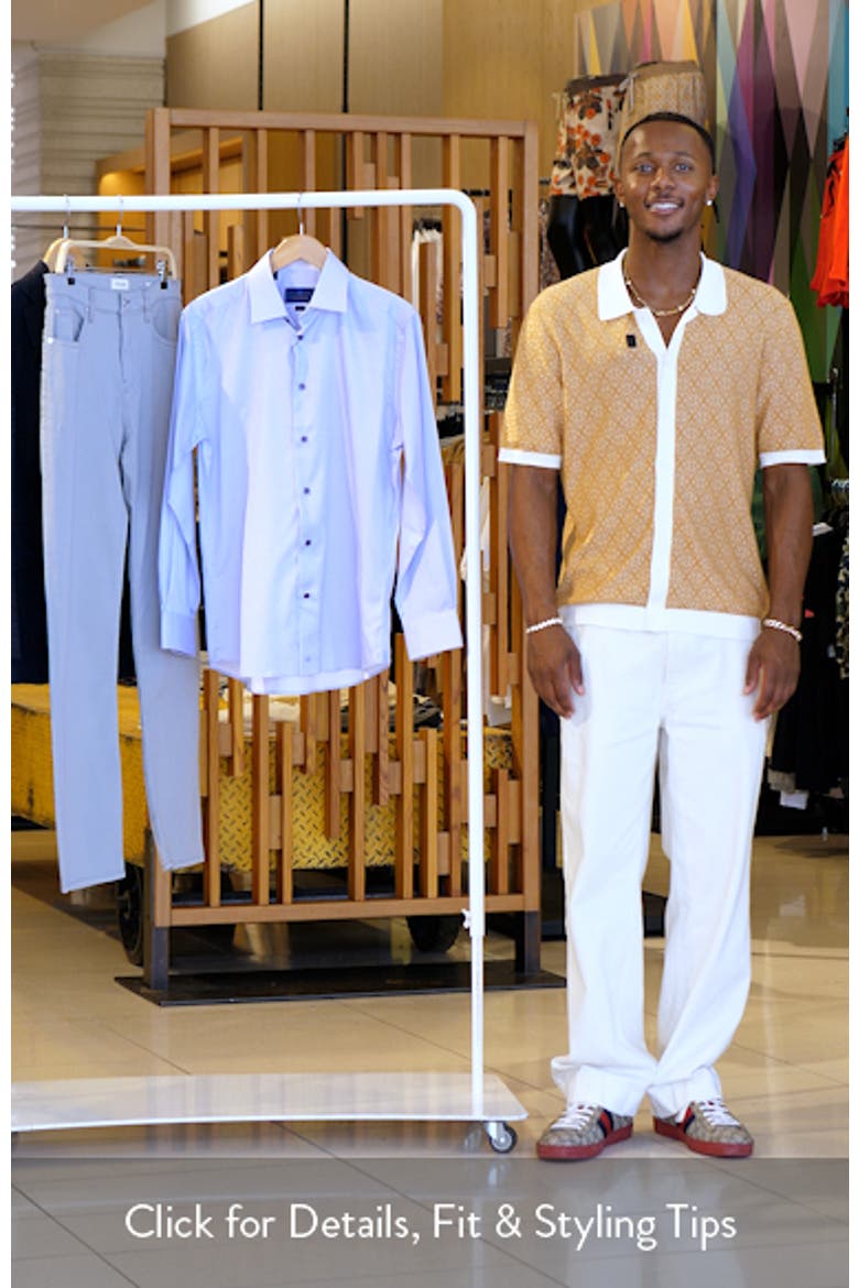 Trim Fit Microgeometric Print Dress Shirt video