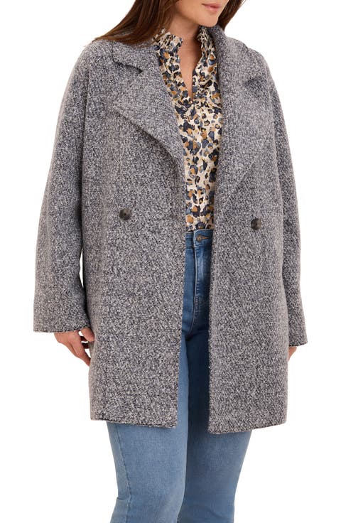 Mixed Boucle Knit Jacket