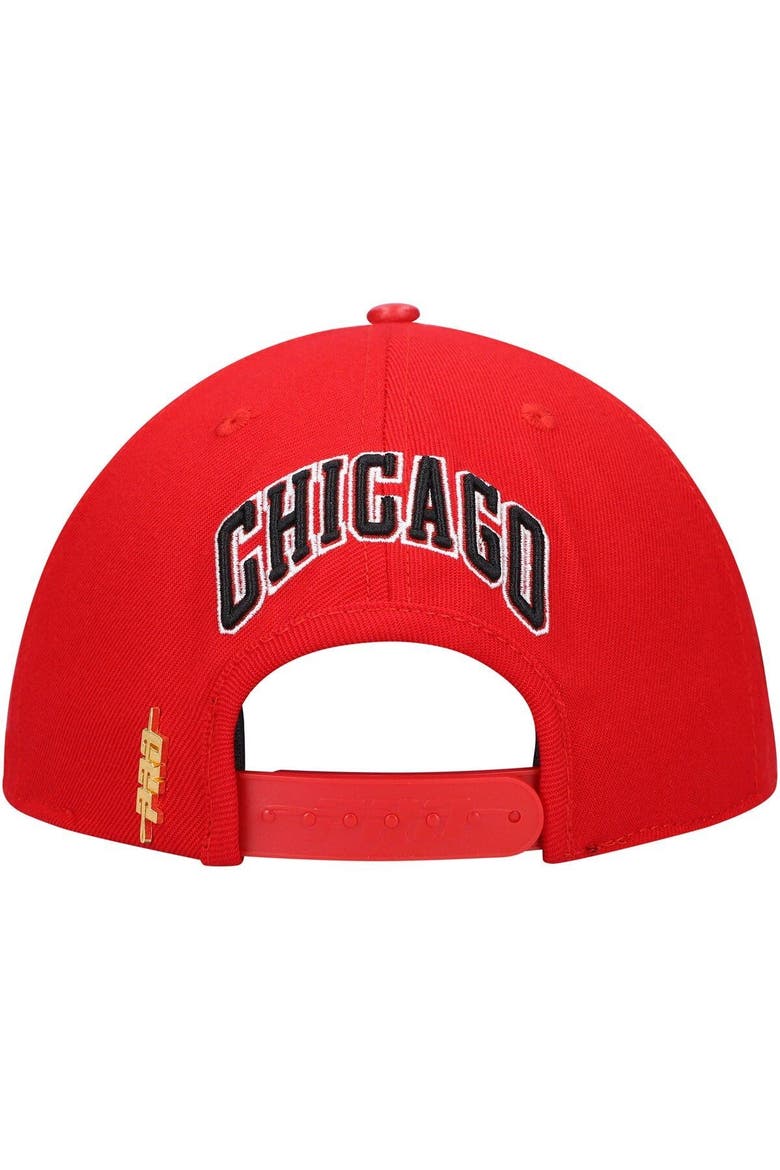 Men's Pro Standard Red Chicago Bulls Wordmark Logo Snapback Hat, Alternate, color, RED