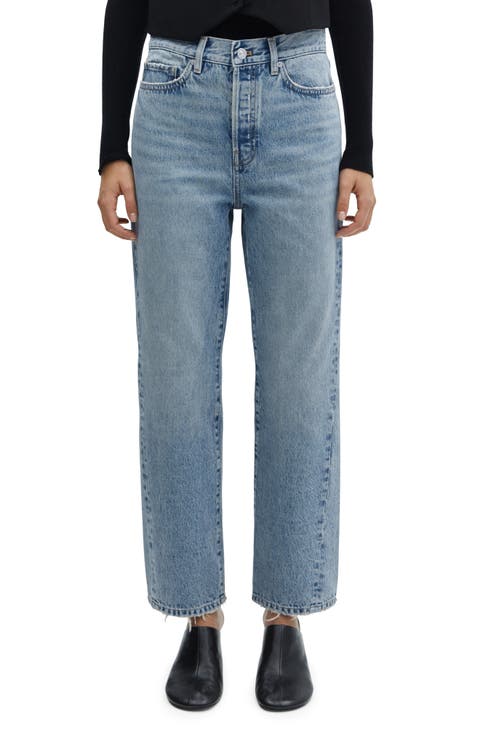 Forward Seam Straight Leg Crop Jeans