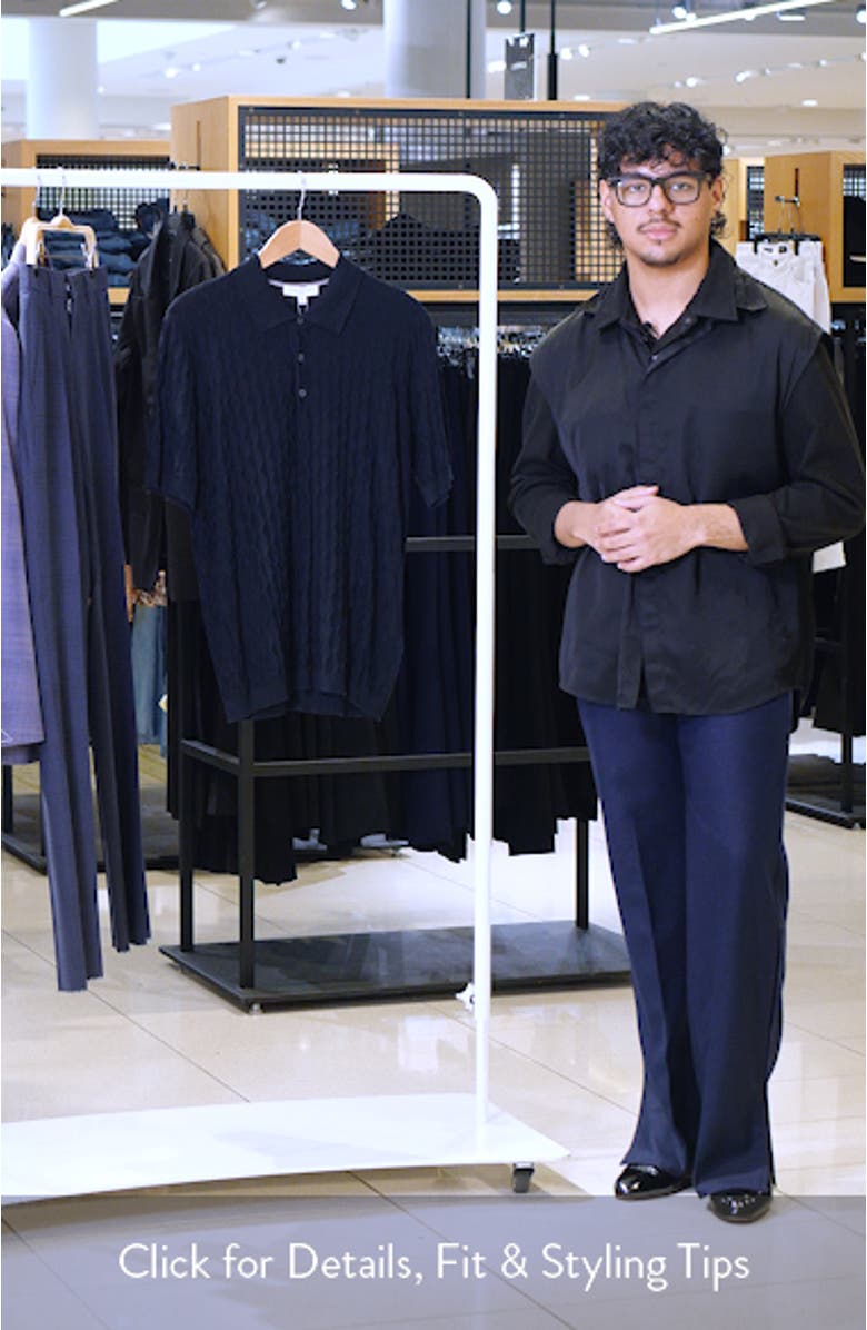 Dylan Cotton & Silk Jacquard Polo Sweater, sales video thumbnail