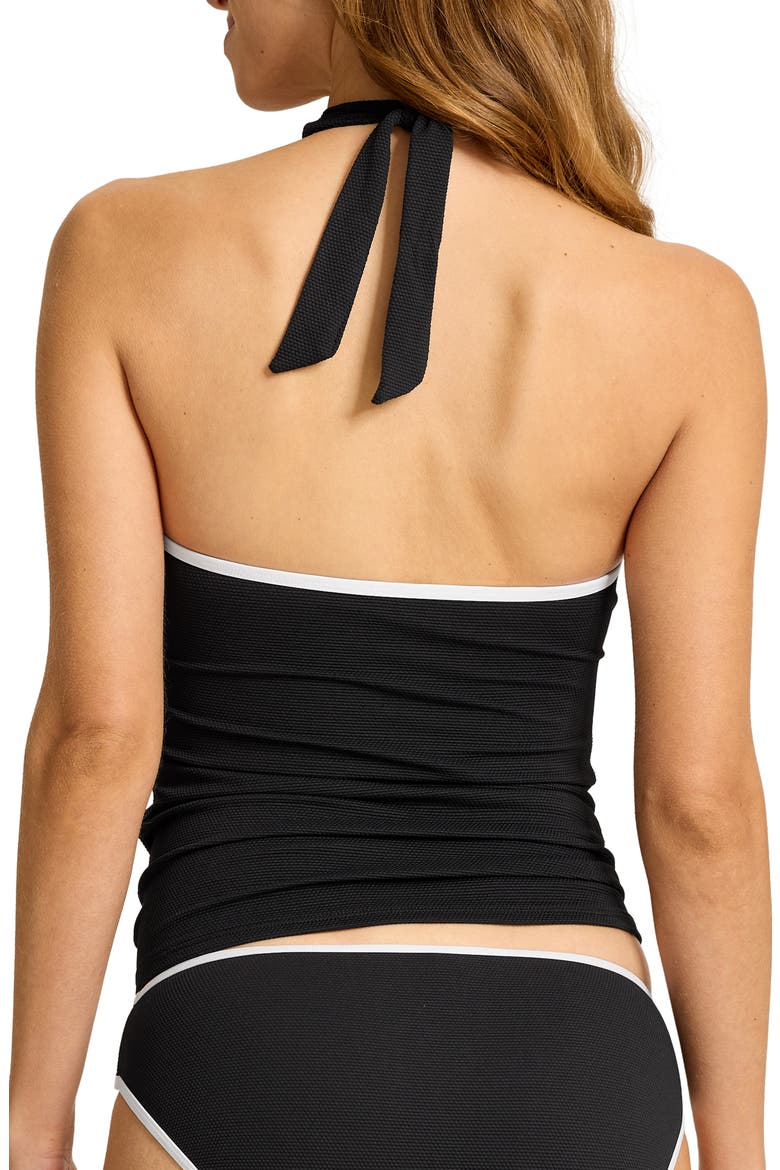 Island Cays Cabana Halter Tankini Top, Alternate, color, BLACK