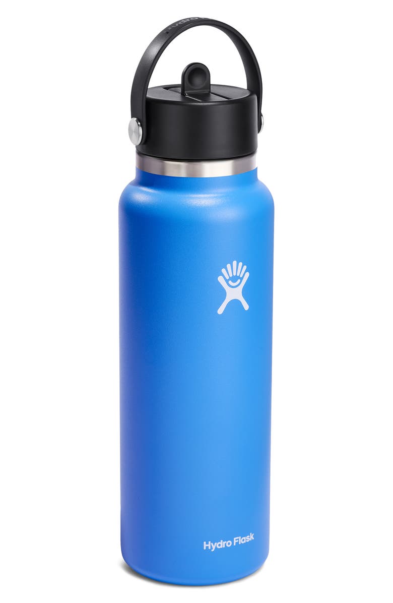 Hydro Flask 40-Ounce Wide Mouth Flex Straw Cap Water Bottle, Alternate, color, Cascade