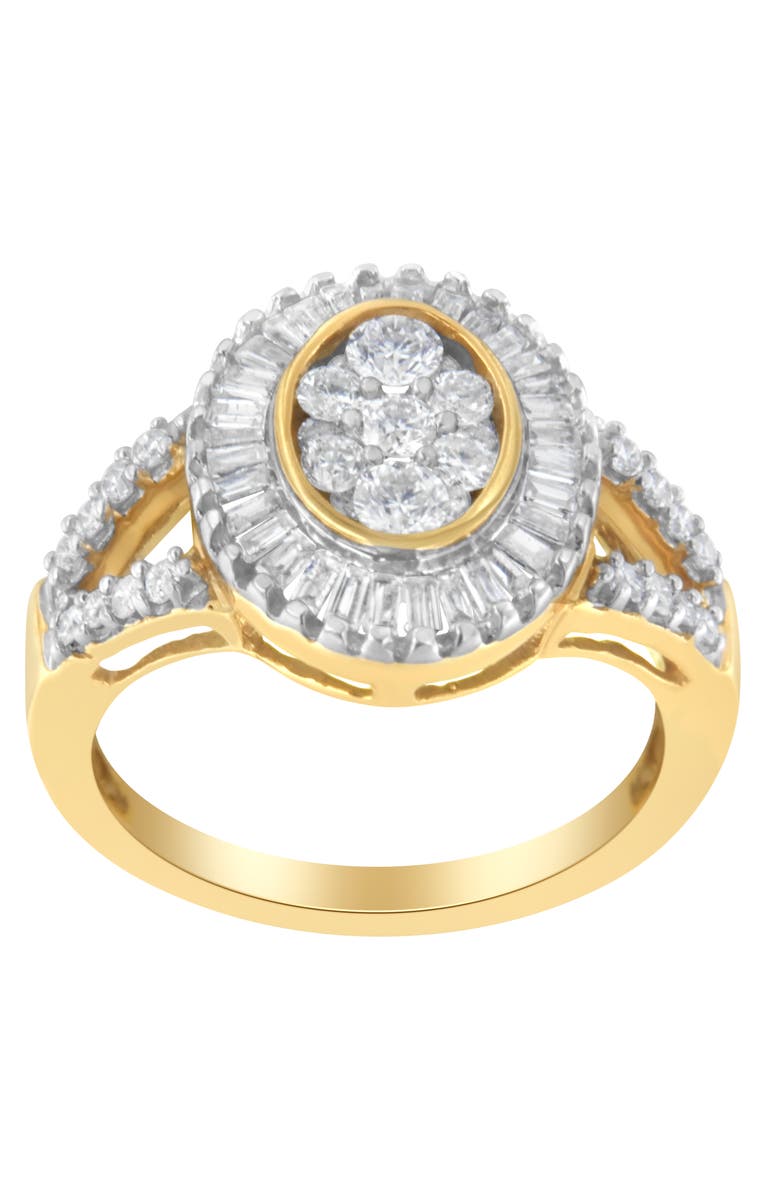 Haus of Brilliance 10kt Yellow Gold 1.0 Cttw Diamond Cocktail Ring, Alternate, color, Yellow