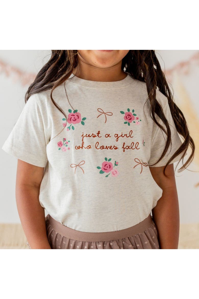 Just A Fall Girl Short Sleeve T-Shirt, Alternate, color, Natural Heather