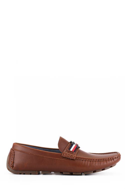 Tommy Hilfiger Atino Logo Strap Driver In Medium Brown