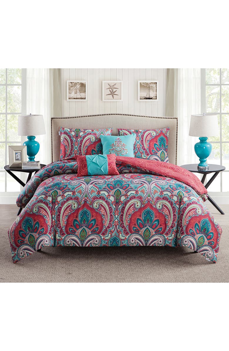 VCNY HOME Casa Real Comforter 5-Piece Set, Alternate, color, Multi
