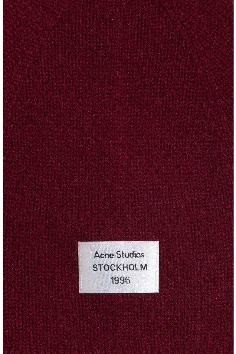 Kassias Cashmere Logo Beanie, Alternate, color, DARK RED