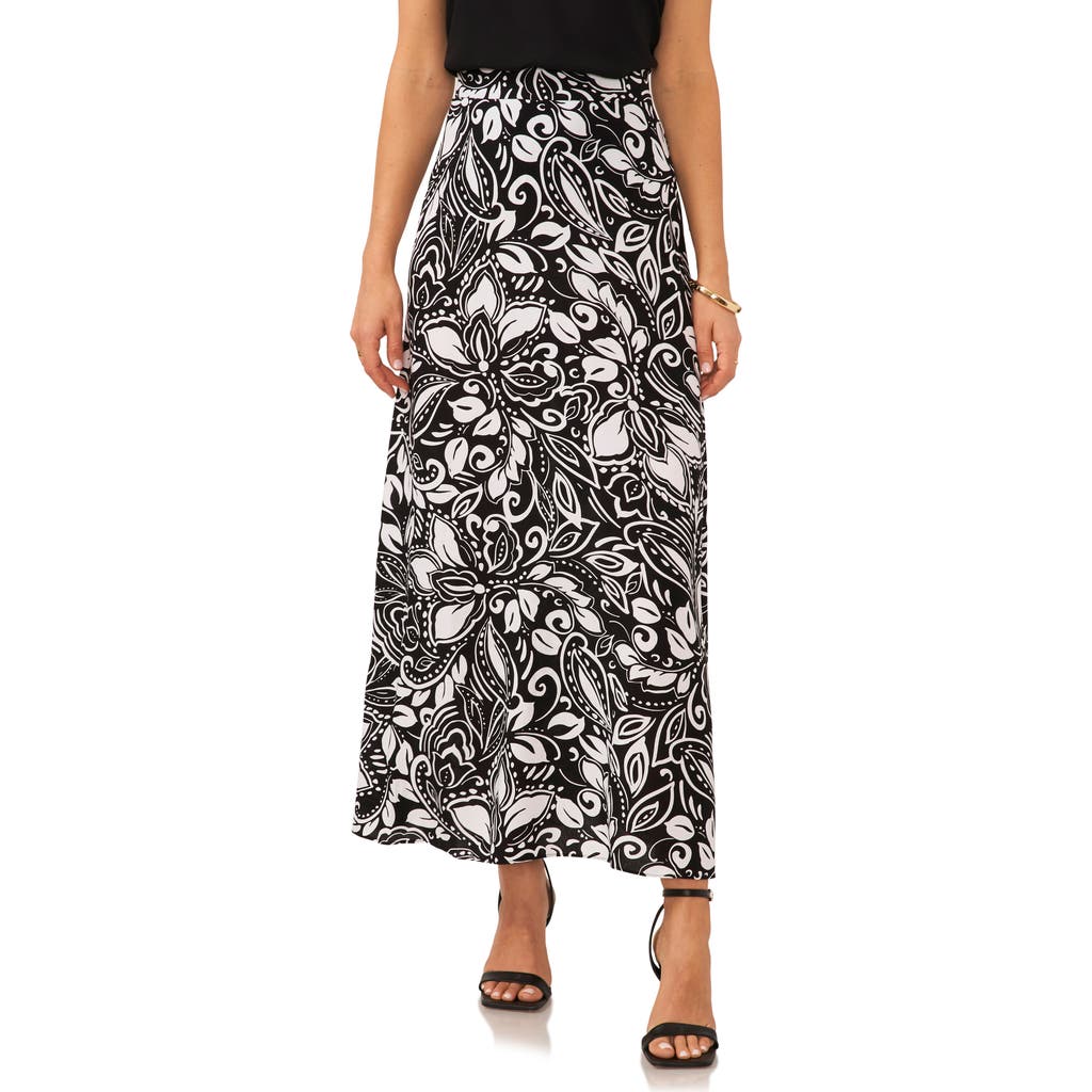 Vince Camuto Floral Print A-line Skirt