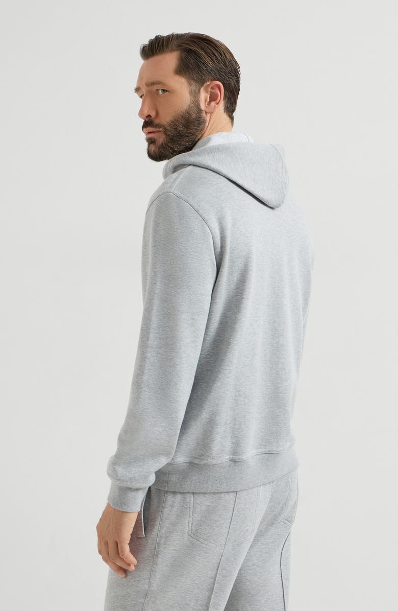 Brunello Cucinelli Double cloth sweatshirt, Alternate, color, Medium Grey