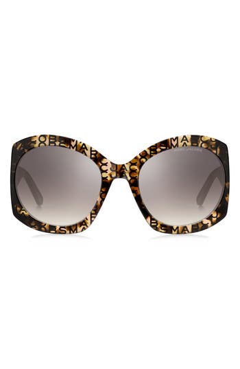 Marc Jacobs 56mm Round Sunglasses In Pattern Havana