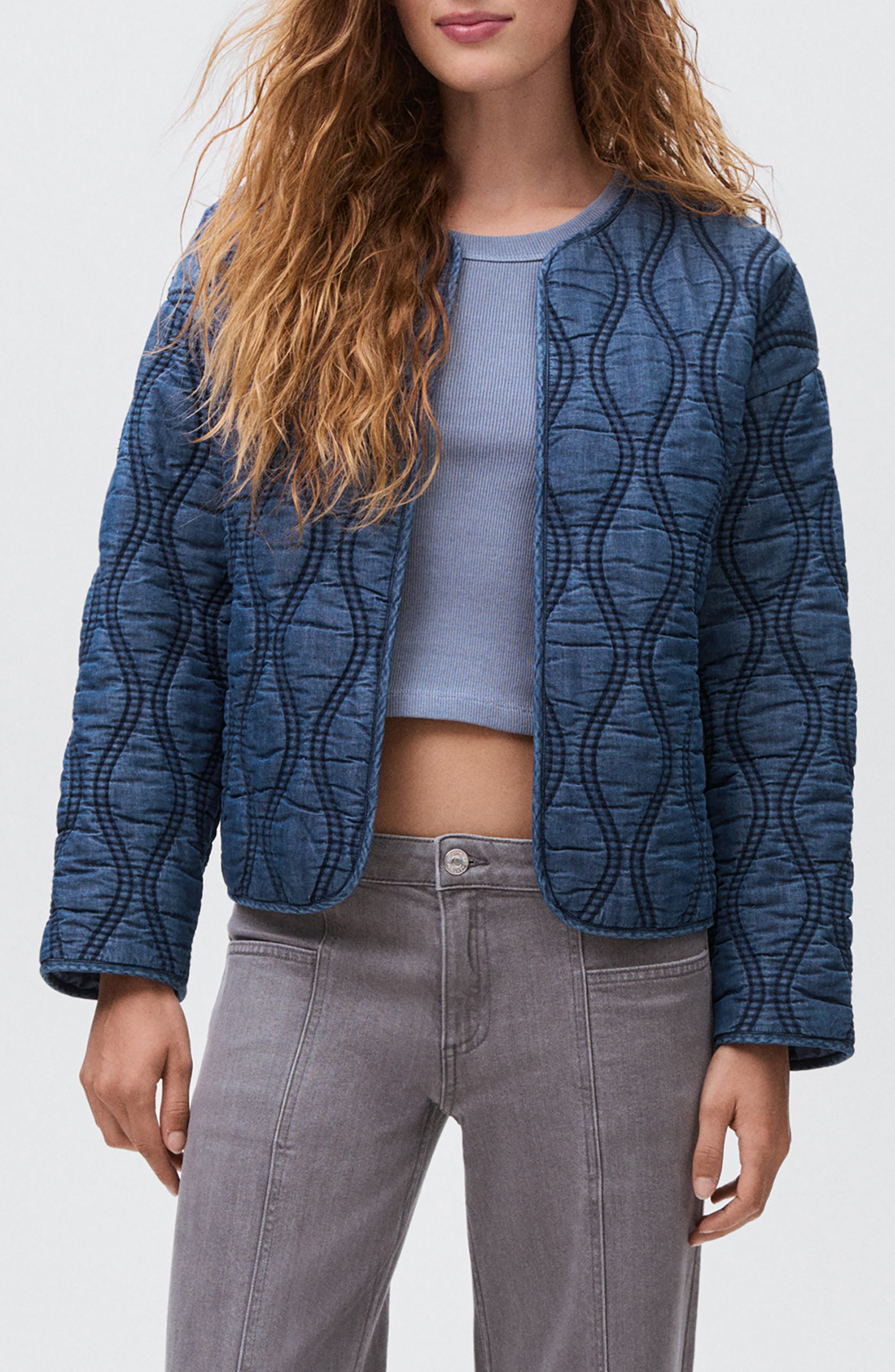 Padded Denim Liner Jacket