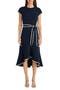 Short Sleeve Belted Dress
