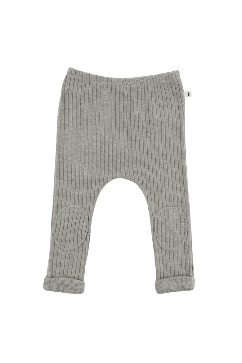 Fuzzy Sweater Knit Patch Pant- Infant, Main, color, Heather Grey