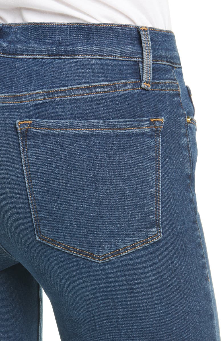 FRAME Le Skinny de Jeanne Slit Rivet Raw Hem Ankle Jeans, Alternate, color, 