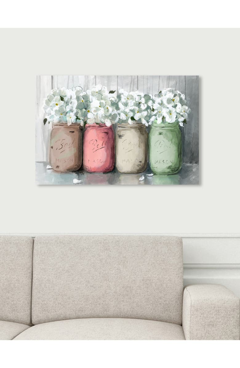 Oliver Gal Mason Jar Muted Canvas Wall Art, Alternate, color, 