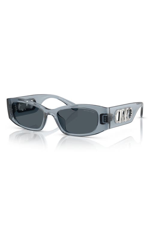 Michael Kors 52mm Rectangular Sunglasses In Blue