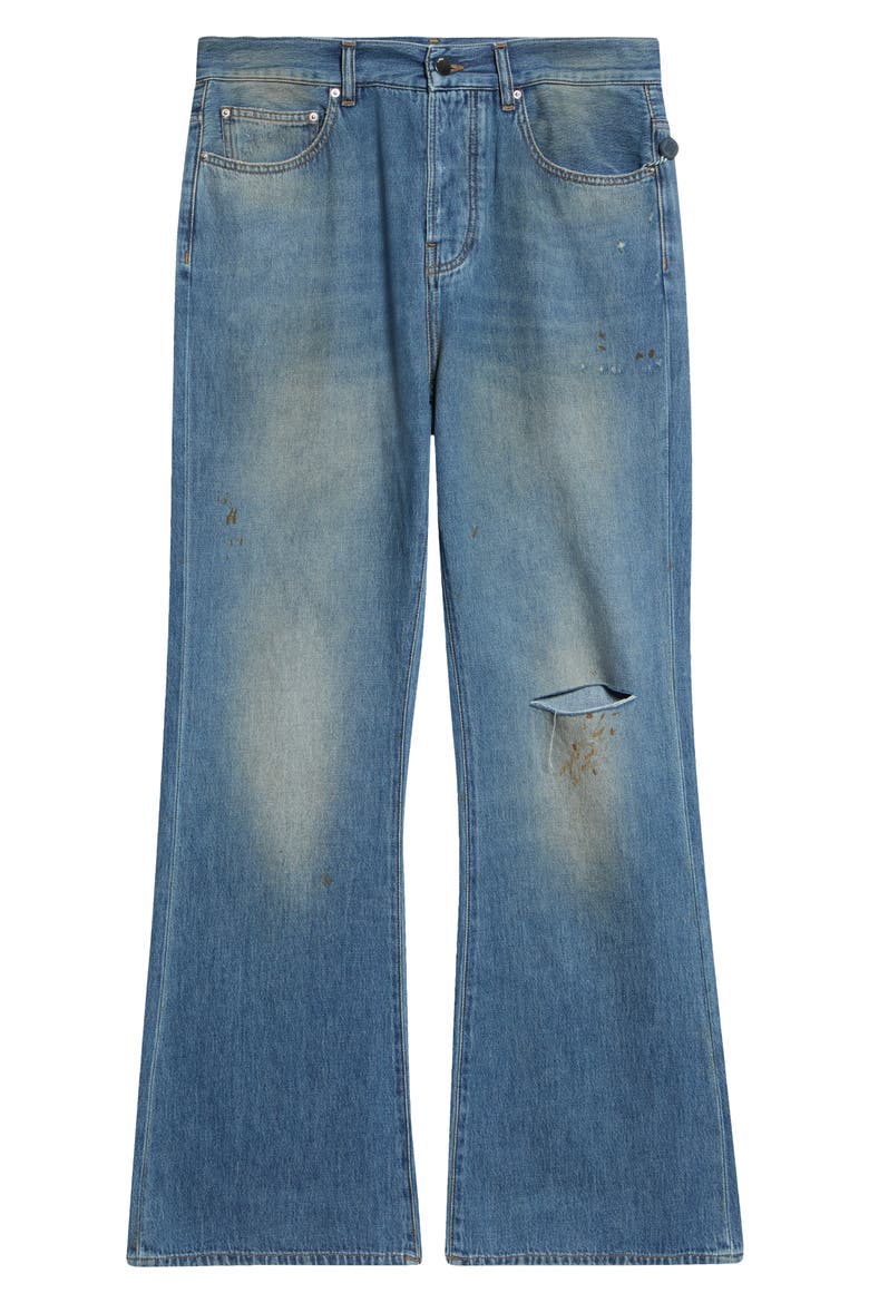 Slash Ripped Knee Bootcut Jeans, Alternate, color, DESERT SKY