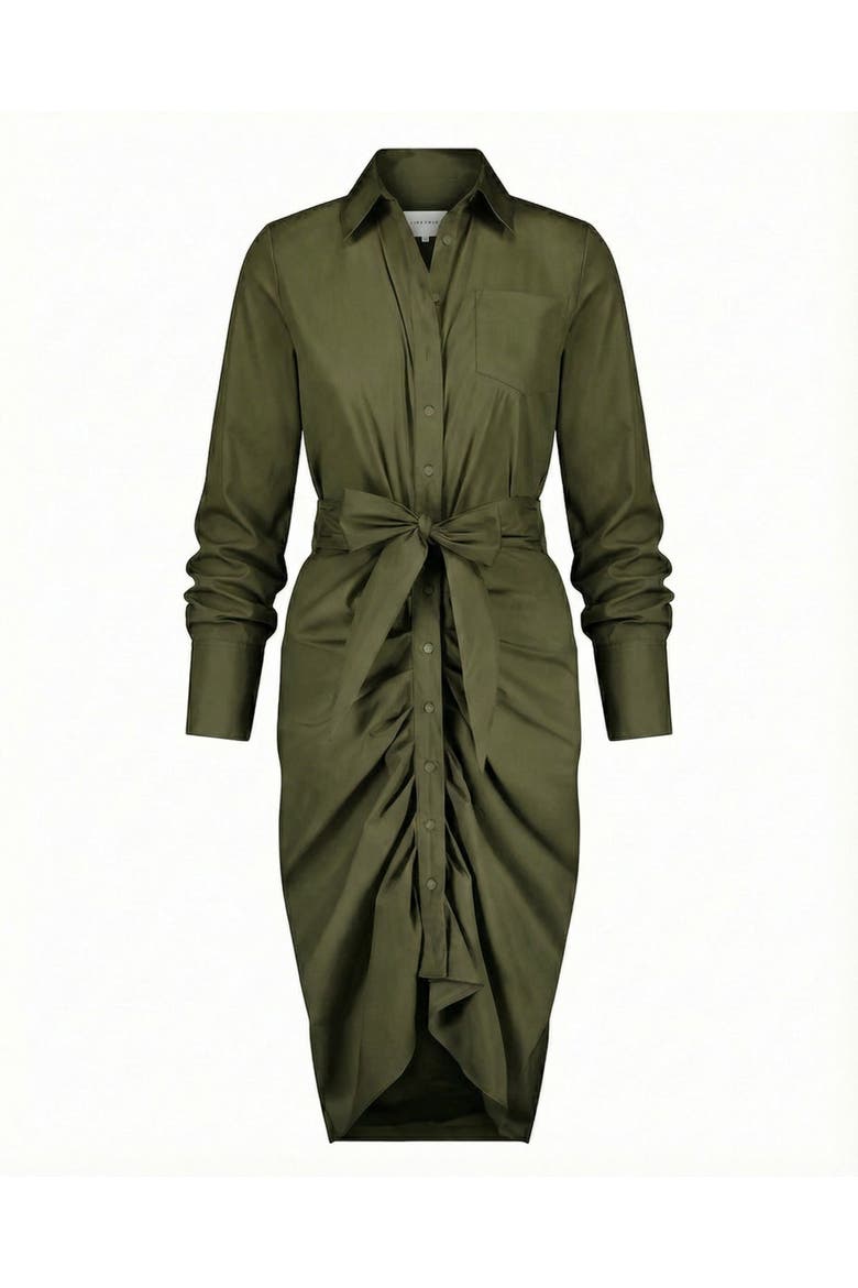 The Wrap Front Dress, Main, color, Olive