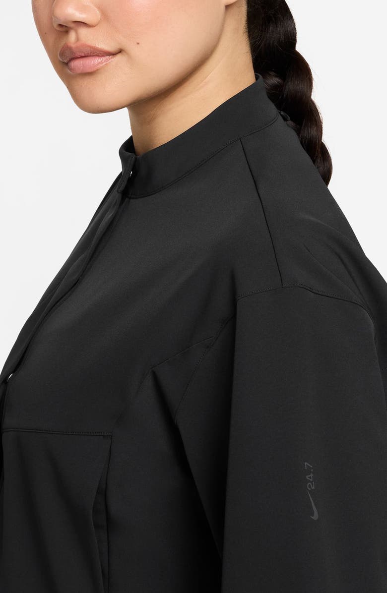 Nike 24.7 PerfectStretch Dri-FIT Crop Trench Jacket, Alternate, color, 010 Black/Dkskgy