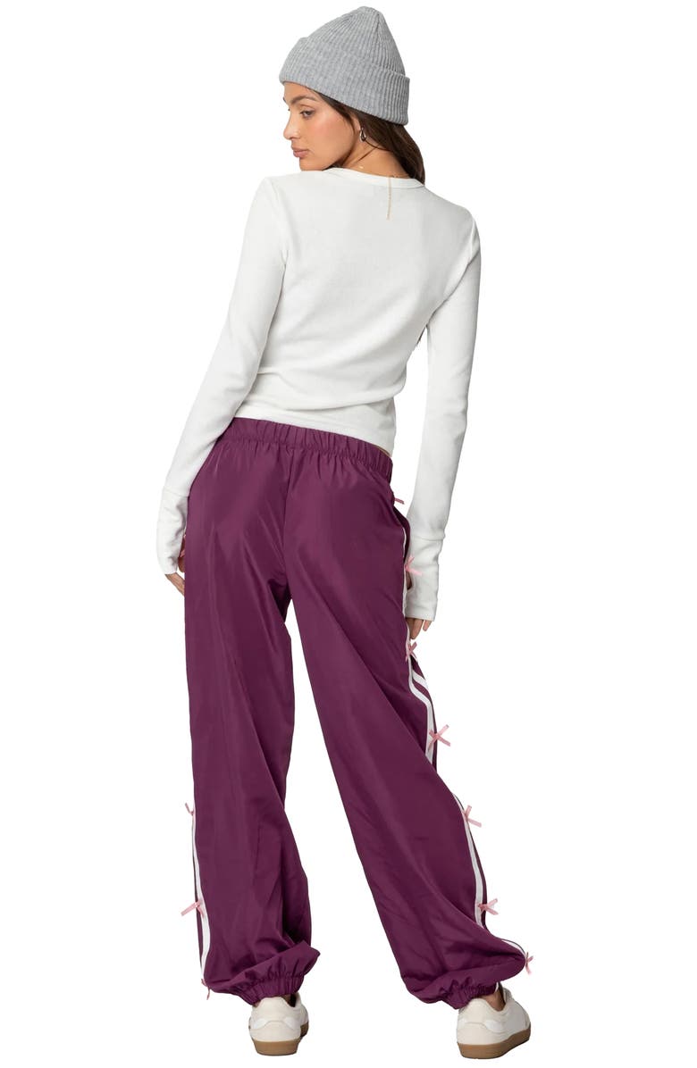 EDIKTED Waffle Knit Long Sleeve Crop T-Shirt, Alternate, color, White