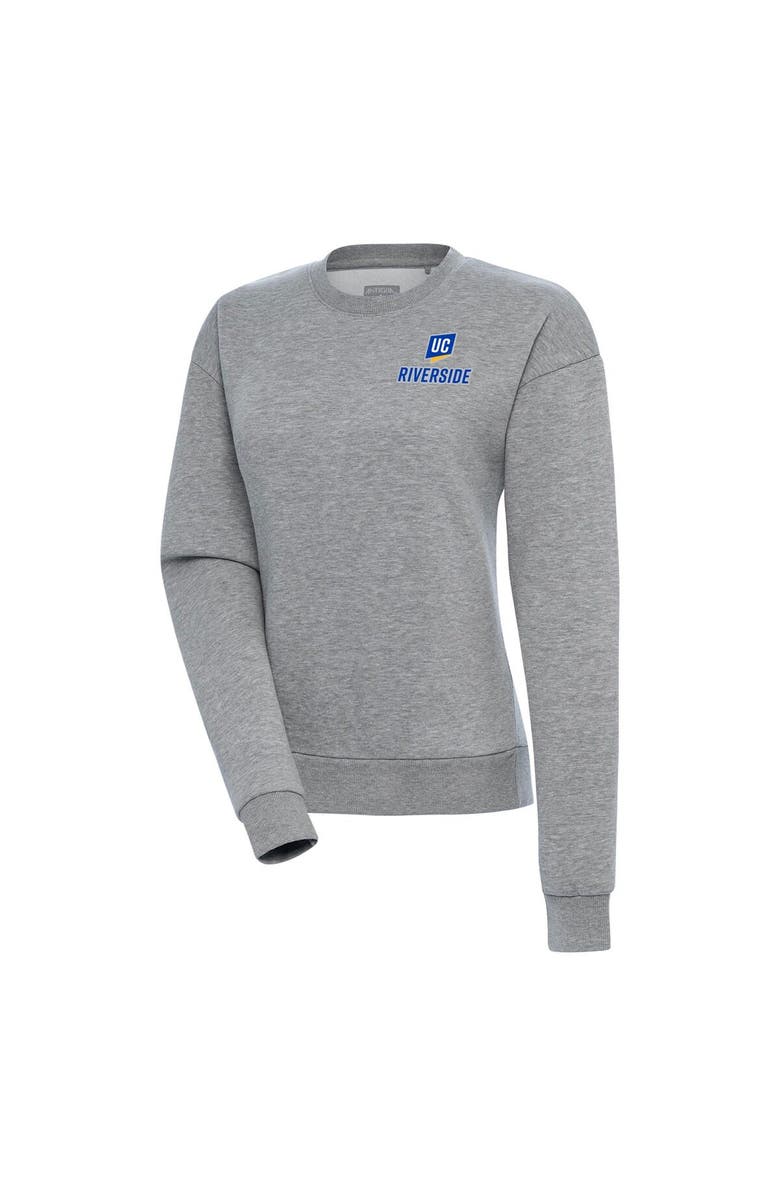 ANTIGUA Women's Antigua Heather Gray UC Riverside Highlanders Victory Pullover Sweatshirt, Main, color,