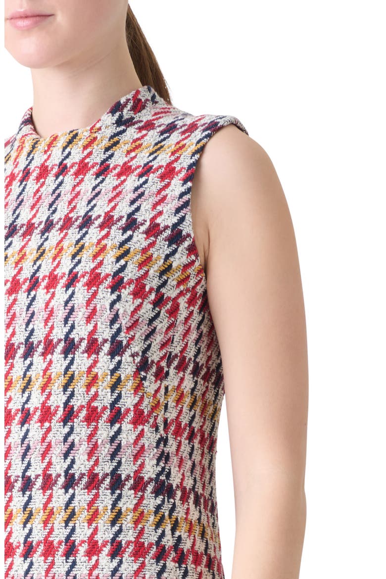 Check Tweed Fringed Sheath Dress, Alternate, color, MULTICOLOR