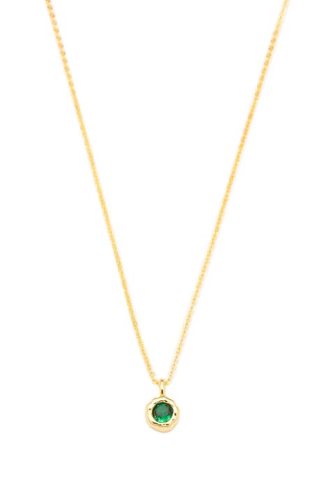 Skyler Molten Solitaire Cubic Zirconia Pendant Necklace