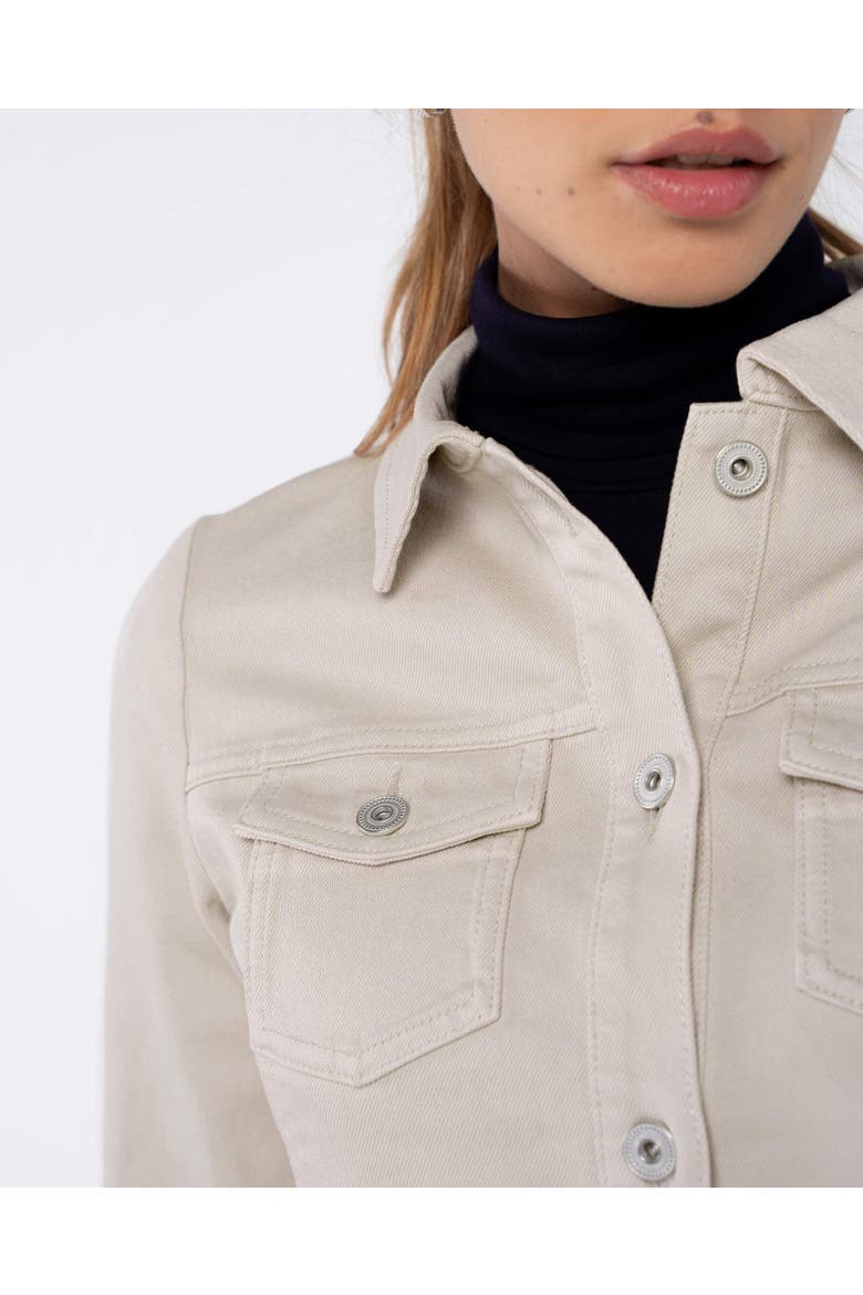 Darla Denim Jacket, Alternate, color, Marble Stone