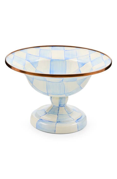 Sky Check Small Compote Bowl