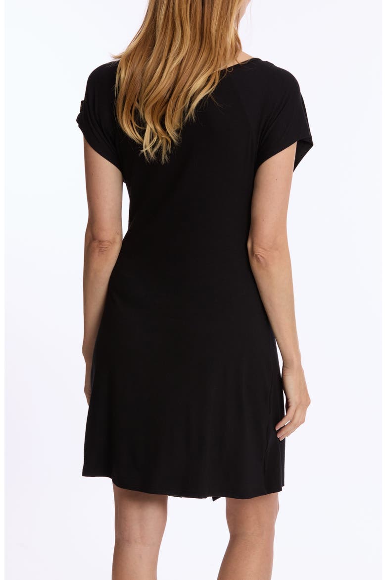 Louna Maternity and Nursing Nightdress, Alternate, color, BLACK