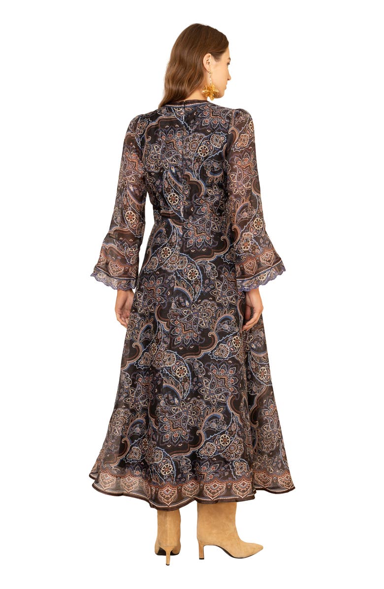 Hale Bob Artemis Organza Maxi Dress, Alternate, color, 