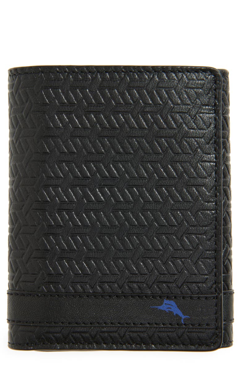 Tommy Bahama Embossed Leather Trifold Wallet, Main, color, 