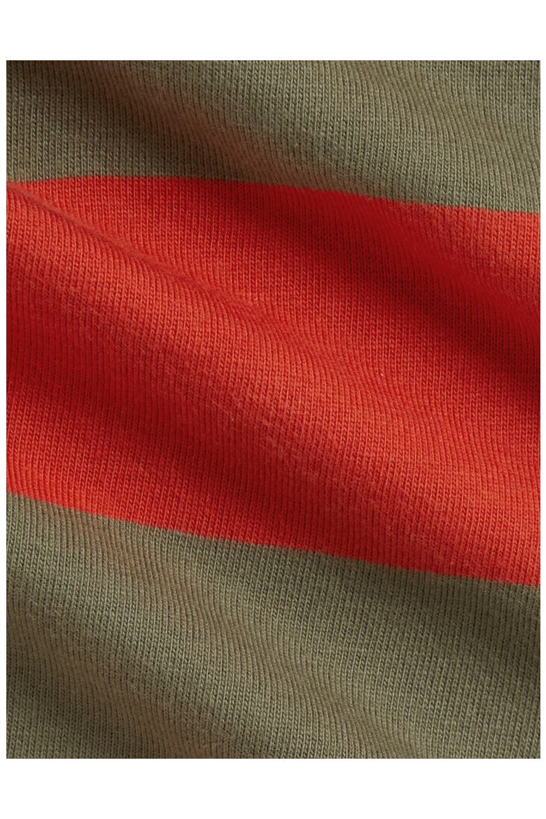 Kids' Polo Bear Stripe Jersey Coverall, Alternate, color, VARSITY ORANGE MULTI