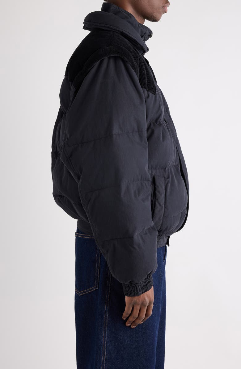 Isabel Marant Dawson Down Convertible Jacket, Alternate, color, Faded Black