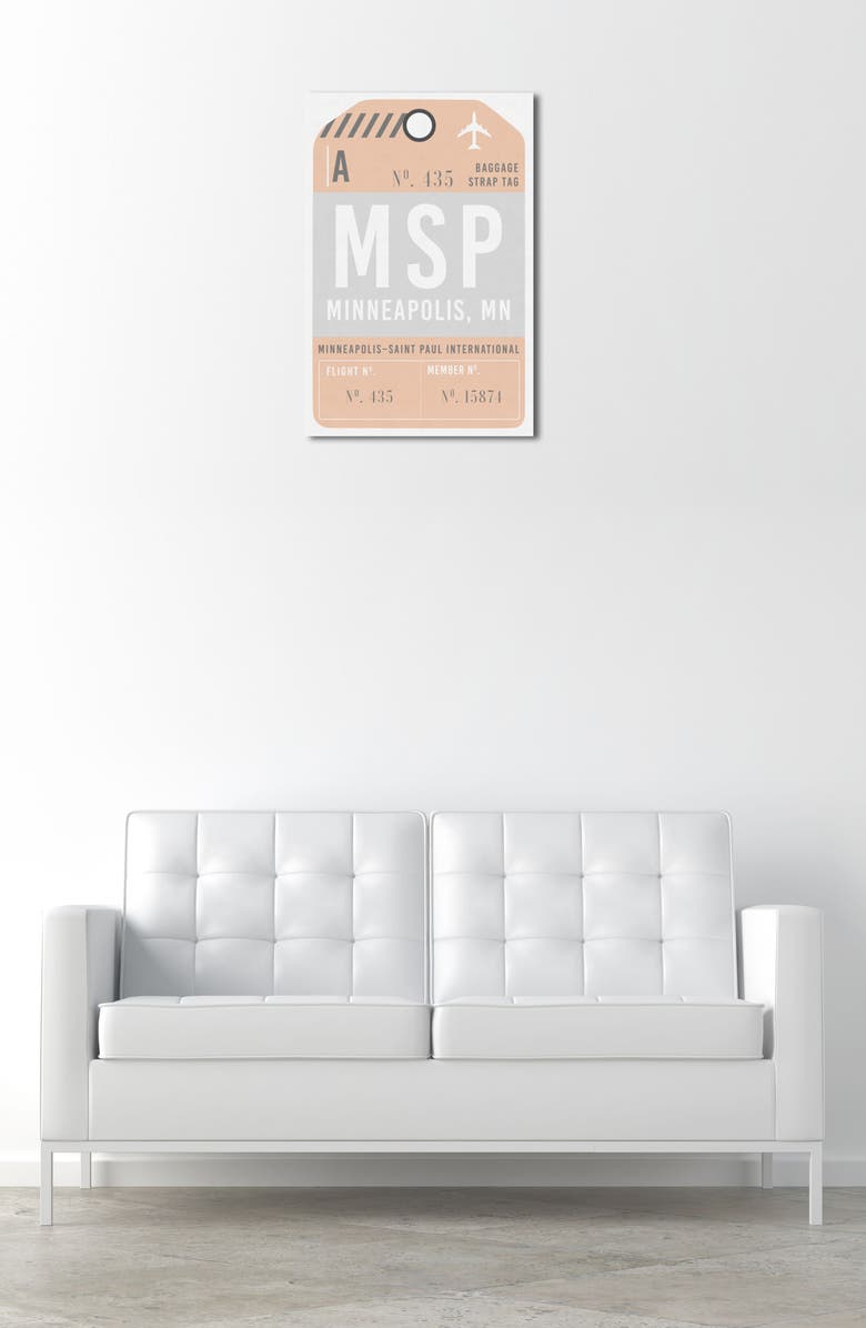 Oliver Gal Minneapolis Luggage Tag Wall Art, Alternate, color,