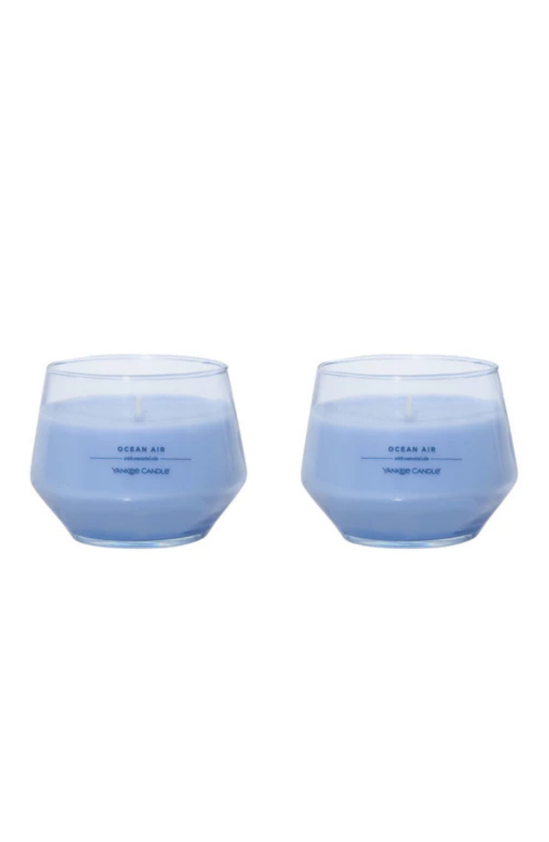 YANKEE CANDLE Ocean Air Studio Candle with Essential Oils, Set of 2, Main, color, Light Blue