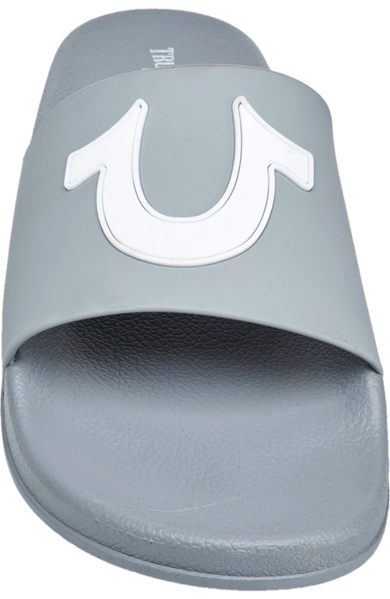 True Religion 112 Logo Slide, Alternate, color, Gray