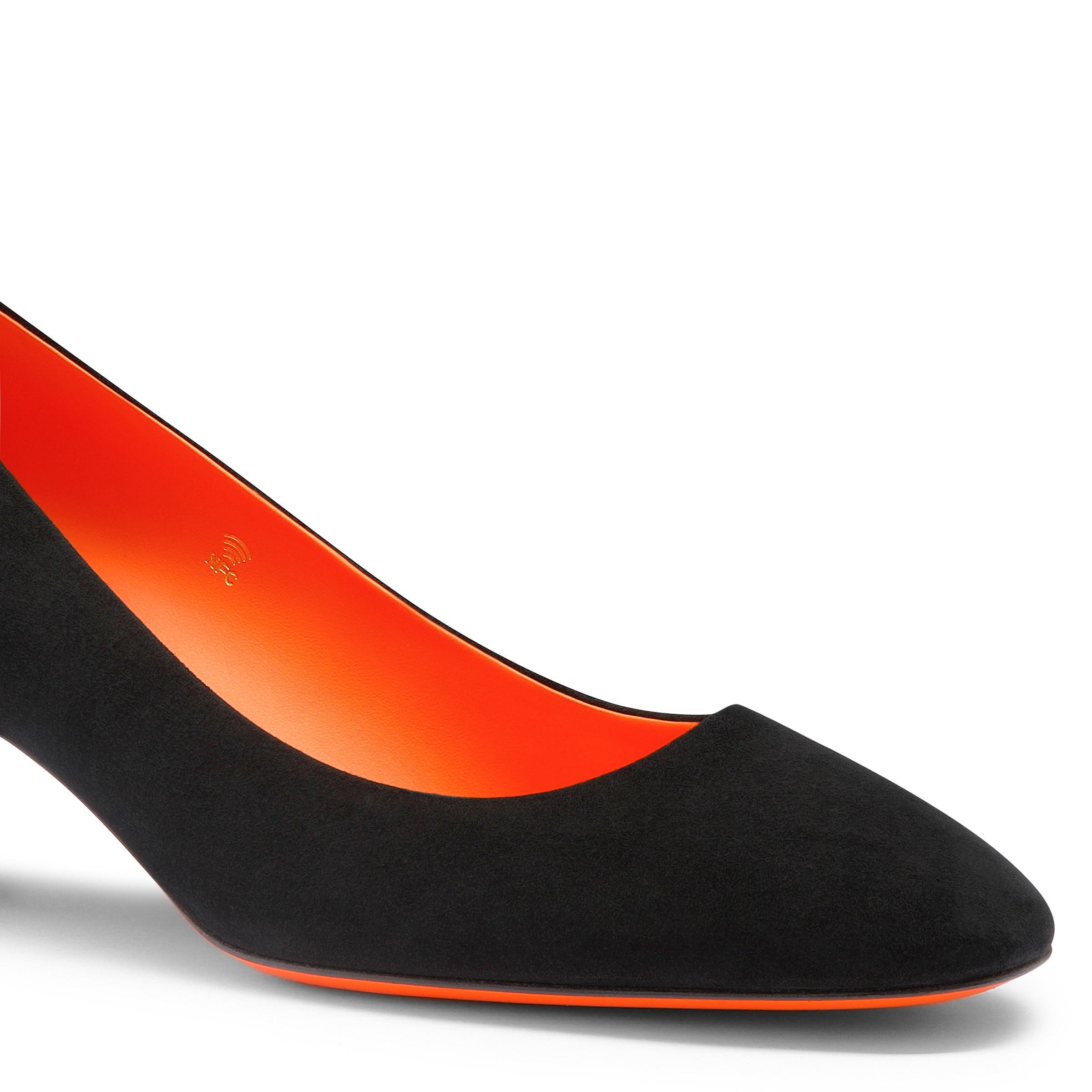 Santoni Women's suede low-heel pump, Alternate, color, 