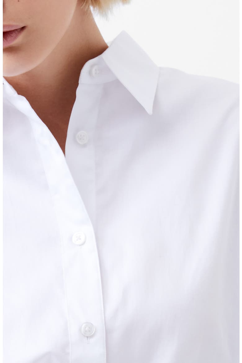 Alexis Cotton Poplin Button-Up Shirt, Alternate, color, LINEN WHITE