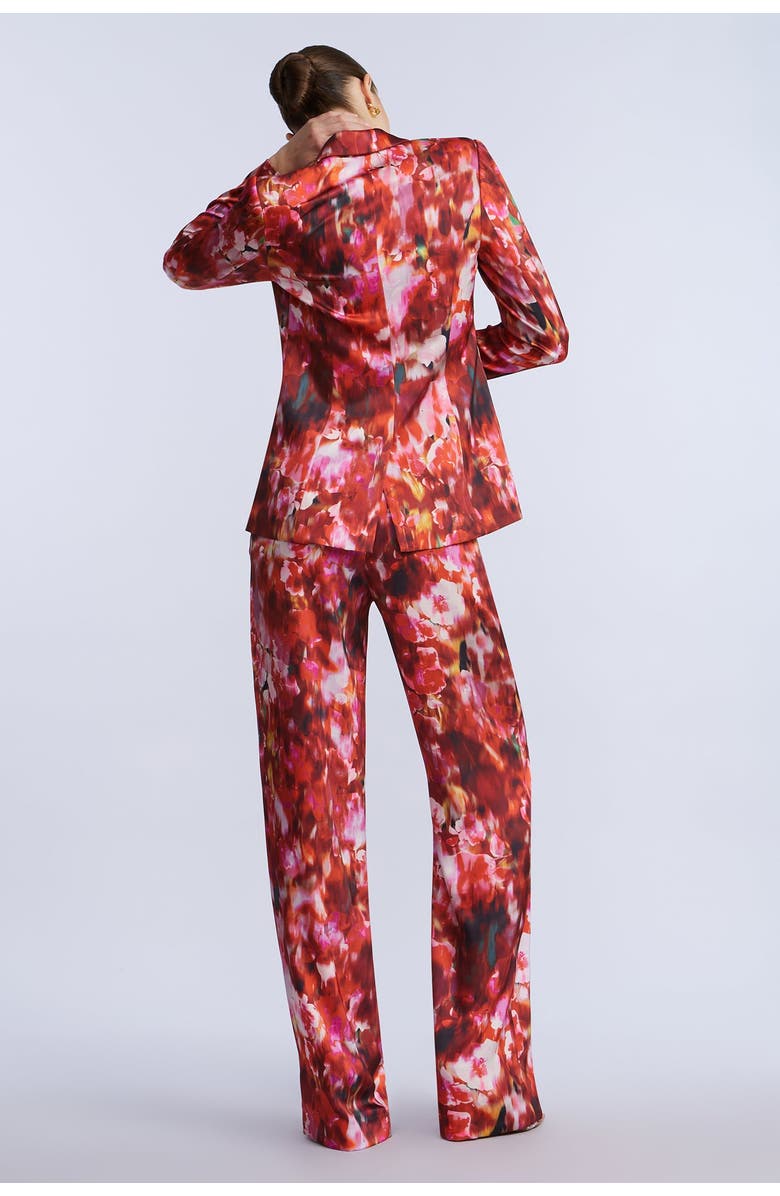 BCBGMAXAZRIA Washed Floral Pant, Alternate, color, Washed Rose Chili Pepper Print