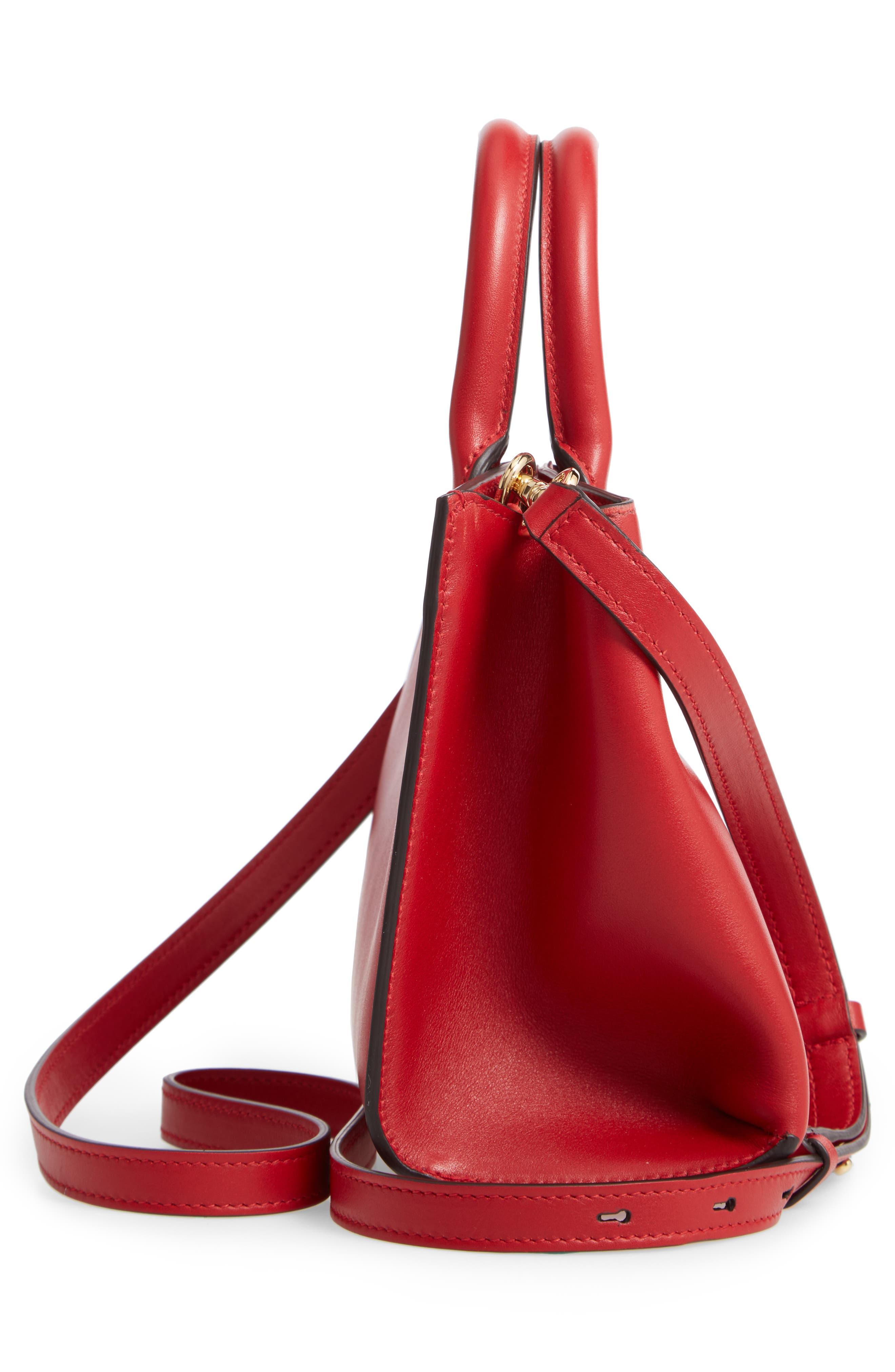 Salvatore Ferragamo The Mini Studio Leather Tote, Alternate, color, LIPSTICK RED