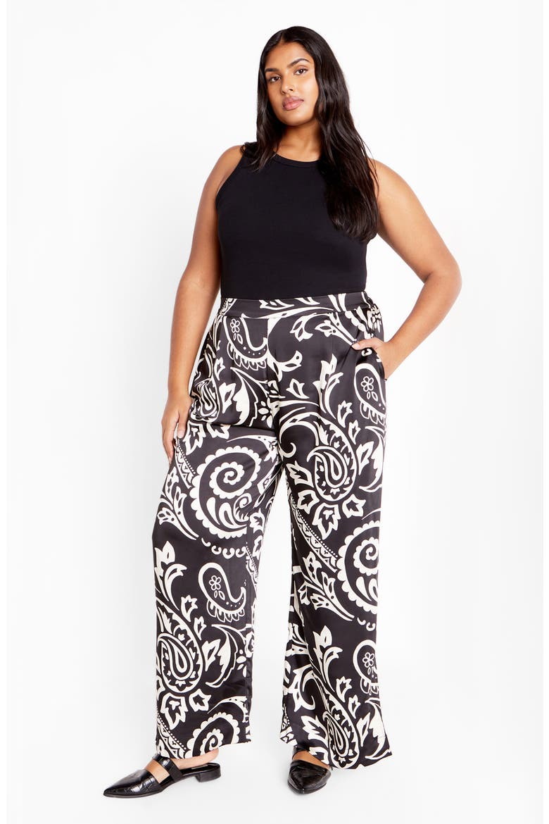 Belen Print Pull-On Pants, Alternate, color, PAISLEY