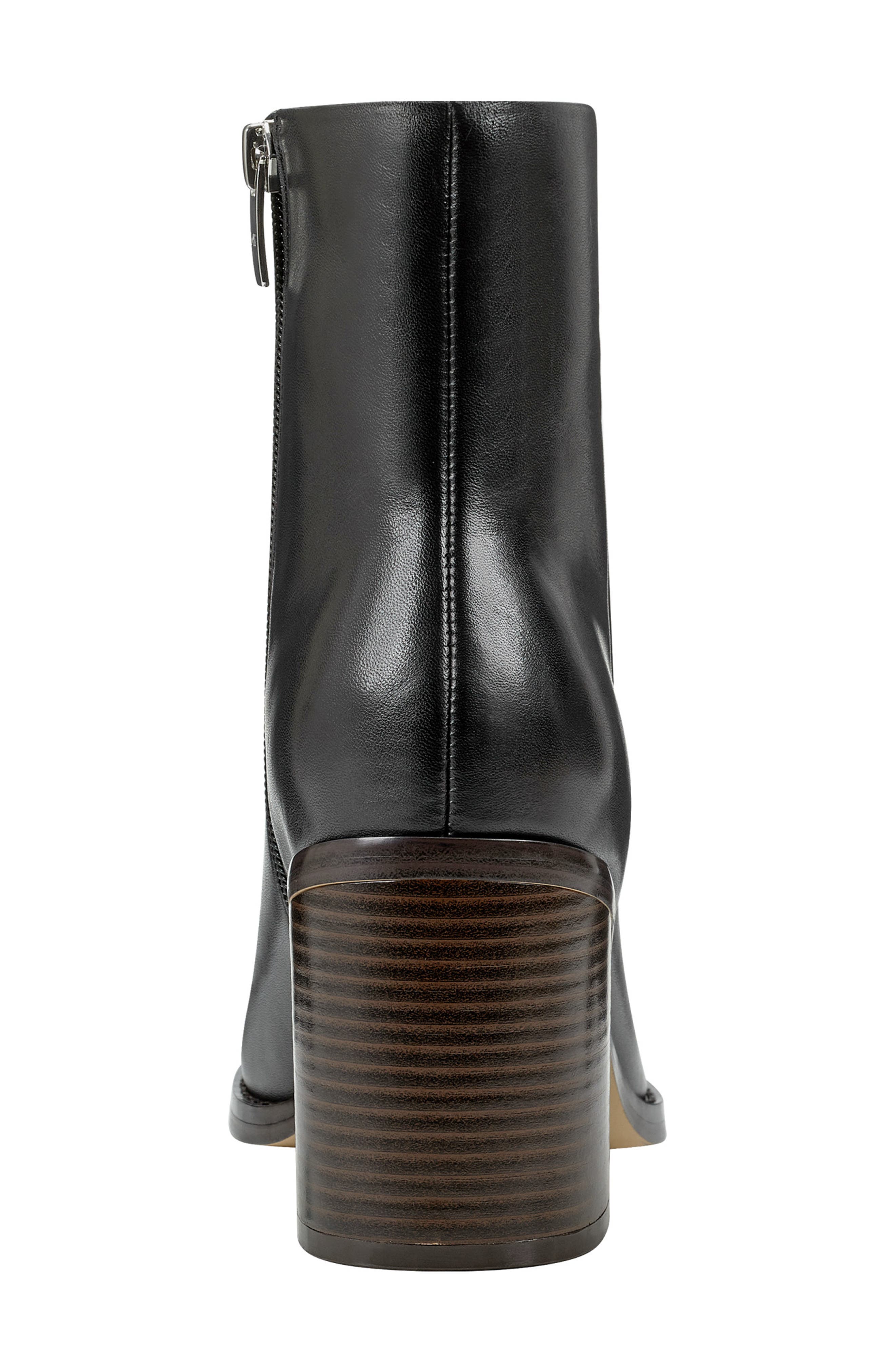 Marc Fisher Block Heel Bootie, Alternate, color, Black