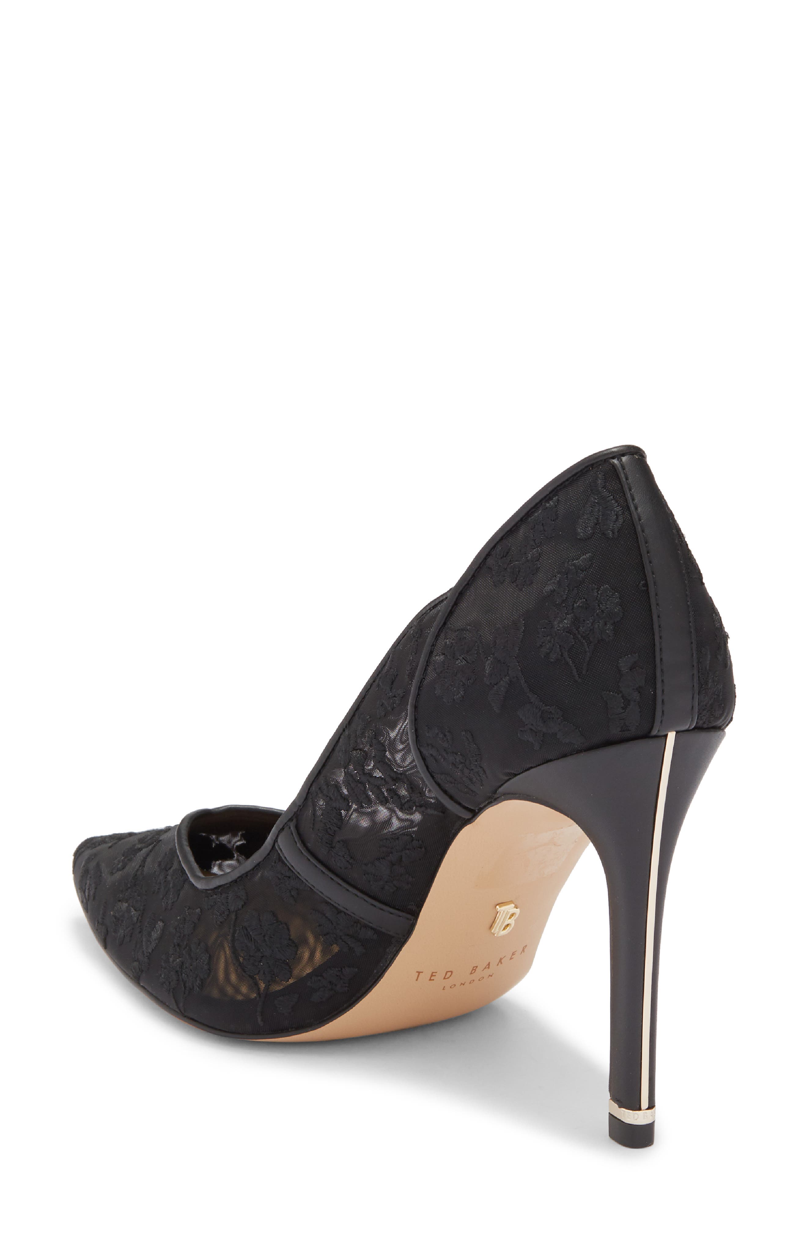 Ted Baker London Camilla Pointed Toe Pump, Alternate, color, Black Wisteria Trail
