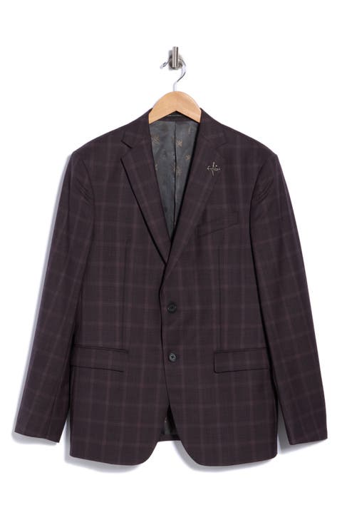 Check Wool Blend Sport Coat