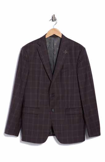 Check Wool Blend Sport Coat
