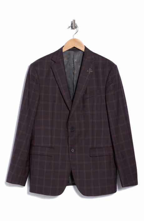 Check Wool Blend Sport Coat